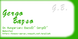 gergo bazso business card